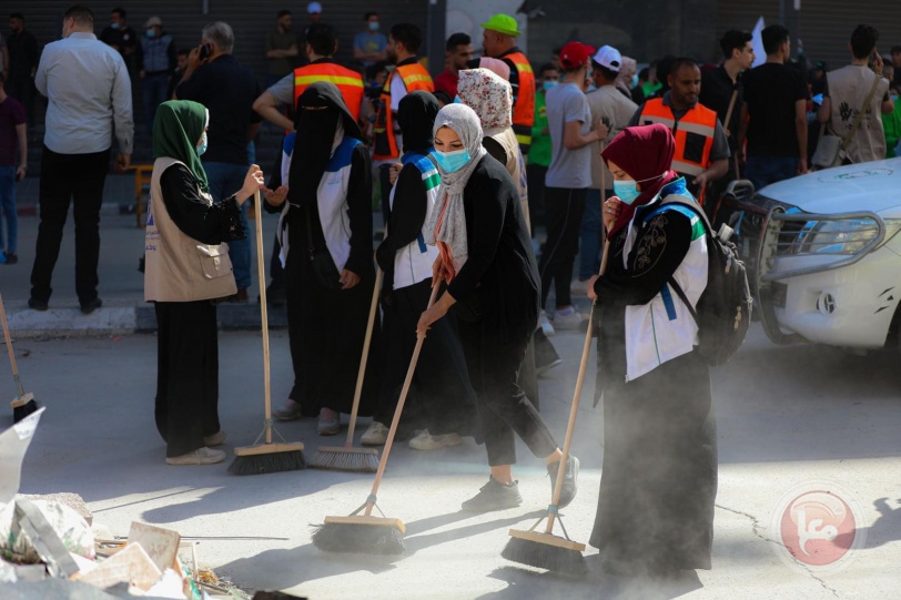 بلدية غزة تطلق حملة حنعمرها لتنظيف مدينة غزة 