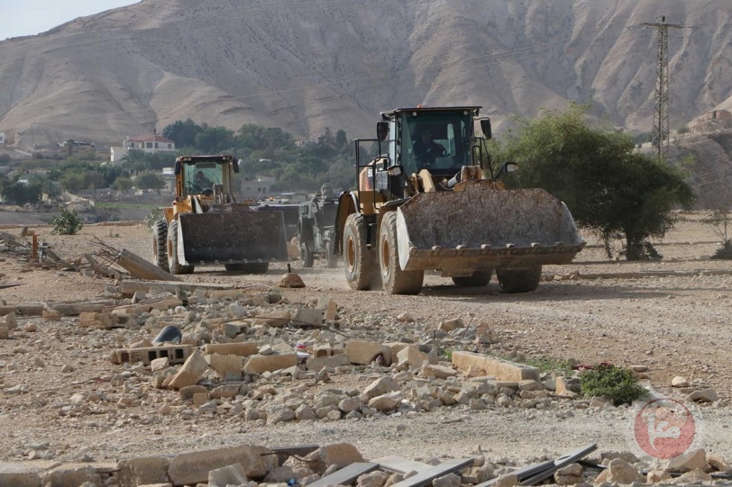 قوات الاحتلال تهدم منزلين قيد الإنشاء في أريحا