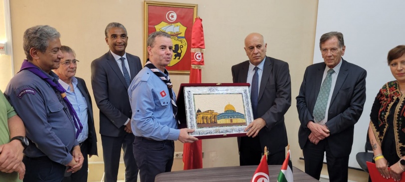 توقيع اتفاقية تعاون بين الكشافة الفلسطينية والكشافة التونسية
