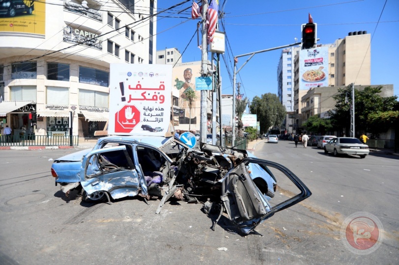 غزة-28 إصابة في 59 حادث سير خلال الأسبوع الماضي