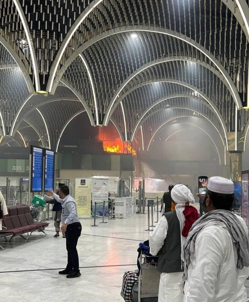 اندلاع حريق في مطار بغداد الدولي