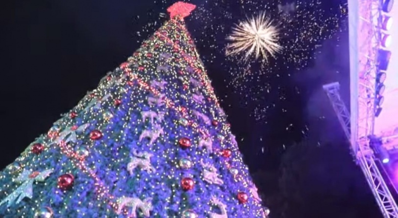 Bethlehem lights up the Christmas tree