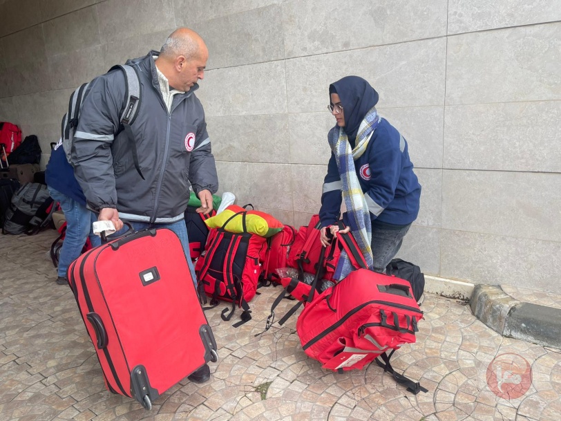فريق فلسطين للتدخل والاستجابة العاجلة يتوجه إلى سوريا وتركيا