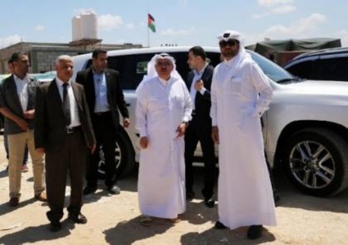 وصول السفير القطري لقطاع غزة 