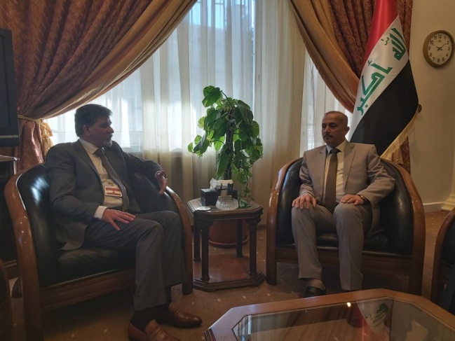 السفير عبد الهادي يبحث مع سفير العراق مستجدات القضية الفلسطينية