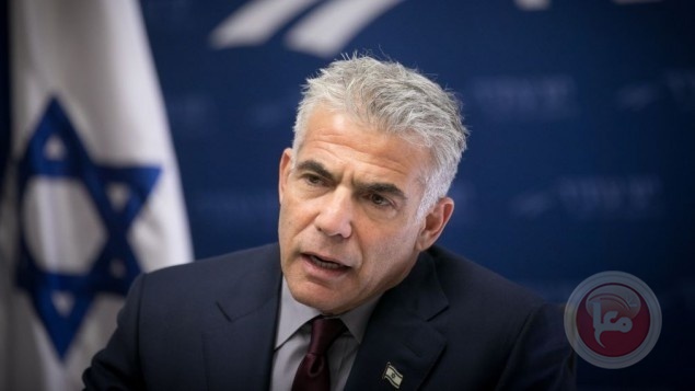 Lapid confirms his support for the establishment of a Palestinian state on conditions