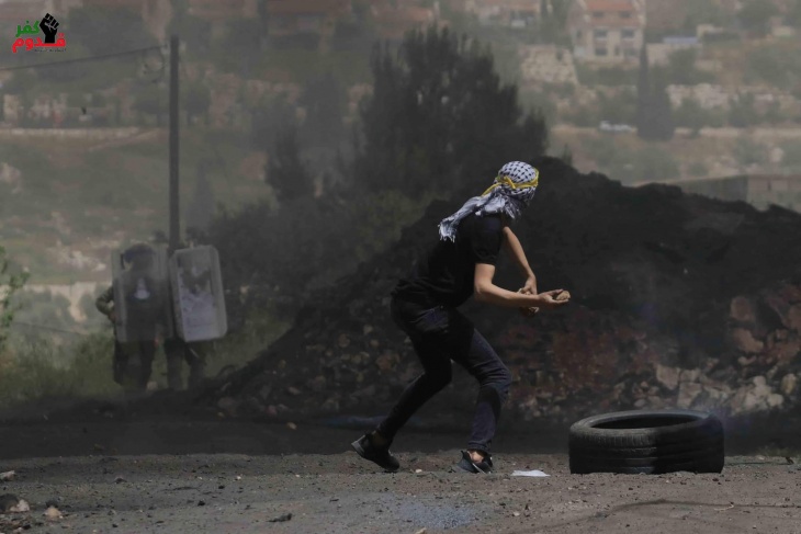 9 wounded by the occupation's bullets during the suppression of the weekly Kafr Qaddoum march
