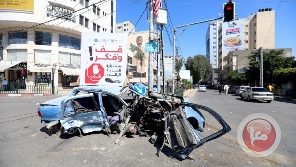 وفاة طفلة وإصابة 8 في 25 حادث سير أمس بغزة