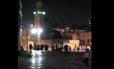 The occupation storms Al-Aqsa and arrests a young man for allegedly attempting to carry out an operation (video)