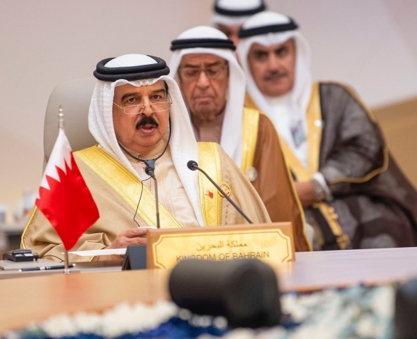 The Bahraini king stresses the necessity of establishing a Palestinian state according to the two-state solution