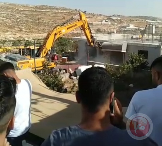 The third house..The occupation demolishes a house south of Hebron