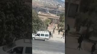 شاهد.. اصابة طالبتين- مستوطنون يهاجمون المنازل في حوارة 