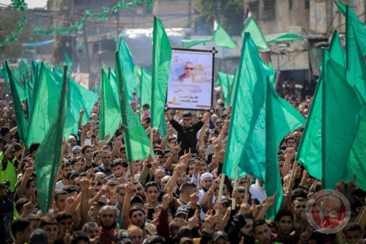 A mass stand by Hamas in Gaza in support of Jerusalem and Al-Aqsa