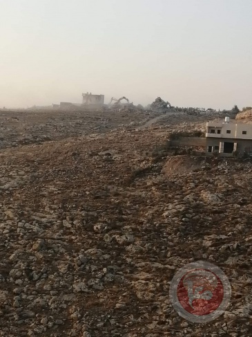 The occupation forces demolished 3 houses in the village of Minya, south of Bethlehem