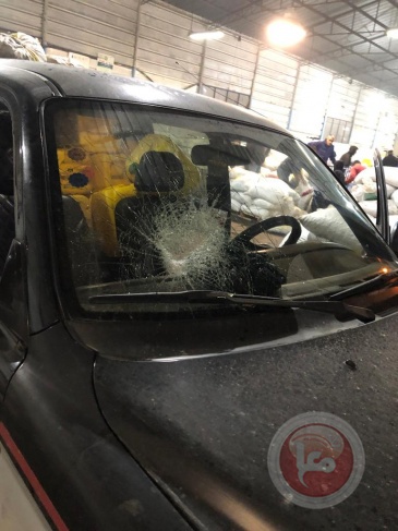 Settlers smash car windows on the bypass streets east and west of Hebron