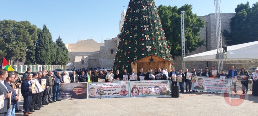 A pause to condemn the martyrdom of the prisoner Nasser Abu Hamid in Bethlehem