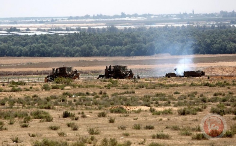 An Israeli incursion east of Khan Yunis in the southern Gaza Strip