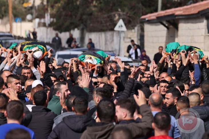 Funeral of the bodies of the three martyrs in Jenin