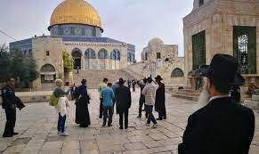 Settlers storm Al-Aqsa Mosque.