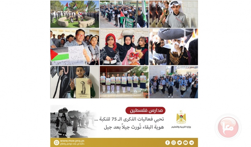 Palestine schools commemorate the activities of the 75th anniversary of the Nakba