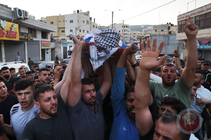 The funeral of the martyr Sabah was held in the village of Orif, south of Nablus
