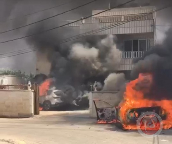 Distress calls - settlers attack homes and burn vehicles in Turmusaya (witness)