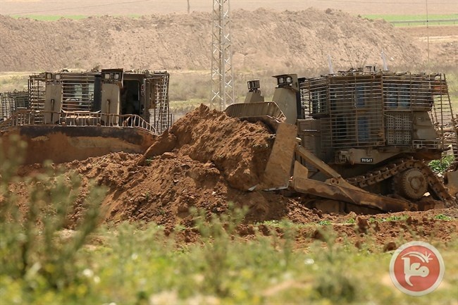 A limited incursion of the occupation mechanisms east of Jabalia in the northern Gaza Strip